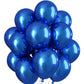 Chrome Blue Balloons 12 Inch, Double-Layered Metallic Royal Blue Balloons, Shiny Thick Chrome Metallic Dark Blue Latex Helium Balloons For Boys Men Birthday Graduation Party Decoration Supplies