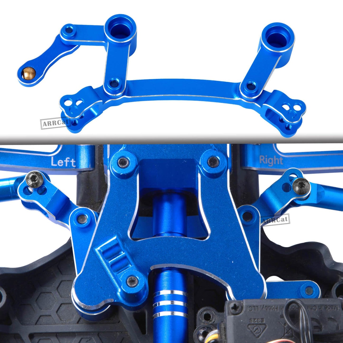 ARRCat Upgrades Parts Aluminum Steering Parts Set for 1/10 Arrma Granite 4X4 3S BLX,Senton 4X4 3S BLX/Big Rock 4X4/Typhon 4X4 3S