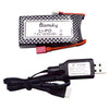 Blomiky 1 Pack 11.84Wh 7.4V 1600mAh T Connector Plug Li-Po Battery and USB Cable for 9125 1/10 Scale 4X4 48KMH 4X4 Fast RC Truck