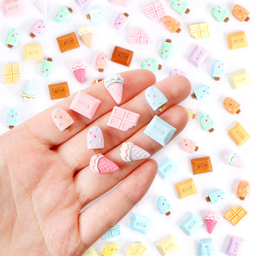 100 Pieces Colorful Tiny Dessert for Dollhouse Miniatures Mini Food for Crafts Tiny Resin Things for Dollhouse Mini Kitchen Micr