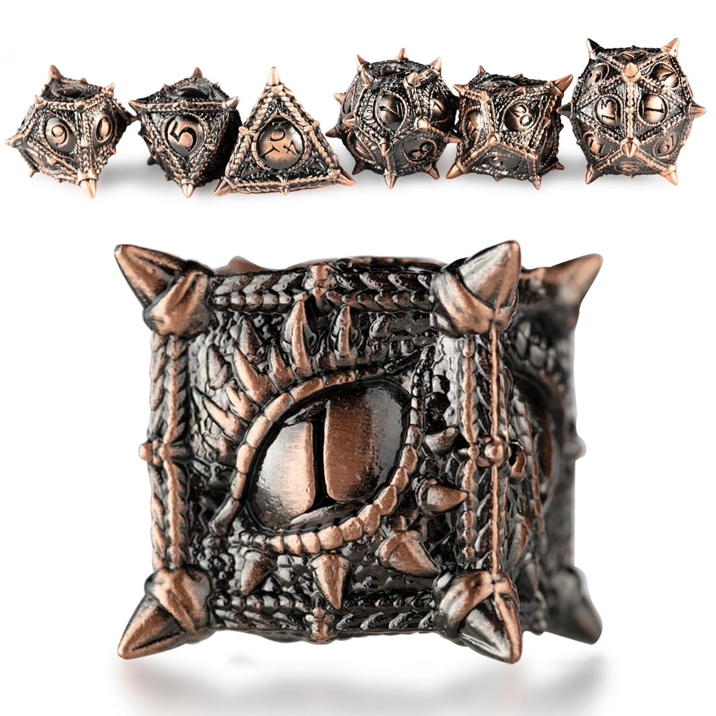 Surpass DND dice Metal dice Dungeons and Dragons dice polyhedral dice Dragon Eye dice Set RPG dice DND Dragon dice Role Playing
