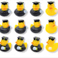 Cool Holiday Rubber Ducks (2') Standard Size. (12 Pack) Cute Duck Bath Tub Pool Toys. (Graduation Rubber Ducks)