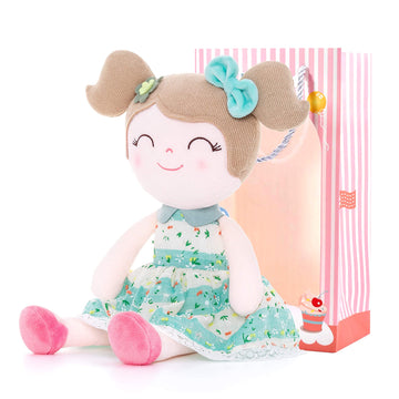 Gloveleya Baby Girl Gifts Soft First Baby Doll Plush Dolls Green 16' With Gift Box