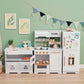 Teamson Kids Little Chef Atlanta Large Modular Wooden Play Kitchen with Interactive, Realistic Features, and 17 Kitchen Accessor