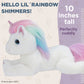 Bearington Lil' Rainbow Shimmers Unicorn Plush Stuffed Animal, 10 Inch, White, Soft Plush Material, Model 842878039429