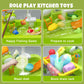 Play Sink with Running Water,Kids Sink Toy with Automatic Water Cycle System,Sink Fishing Game Toy with Food Kitchen Accessories