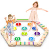 Haftkd Complete Indoor Play Set With Wooden Balance Beam - Balance Board, Wooden Activity Discs - Safe And Creative Active Play