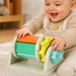 Intellibaby Wooden Interactive Spinning Drum Toy for kids, MultiSensory Development&Montessori Rainbow Spinner Toy,High Contras