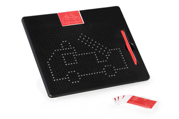 Guidecraft Magna Tablet With 10 Double-Sided Design Cards - Magnetic Drawing Board For Kids, S.T.E.M Learning & Educational Toy