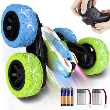 REAPP Remote Control Car, RC Cars for Kids 2.4Ghz Stunt Car with Headlights 360 Degree Rotation 4WD Car Toys Gifts for Boys Girl