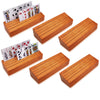 Playing Cards Holder For Kids Elder Card Deck Stand, Set Of 6, Wood Holder Racks Tray For Organizing Cards On Game Bridge Card H