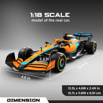 Voltz Toys Authentic Licensed 1:18 McLaren F1 MCL36 Remote Control Car - F1 Collection RC car Series for Kids and Adults - 2.4GH