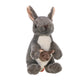 WILD REPUBLIC Kangaroo with Joey Plush Toy, 8" Gray Stuffed Animal, Model 10867