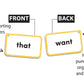 4 LETTERS WORDS FLASH CARDS