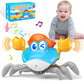 Yeriayha Crawling Crab Baby Toy: Infant Tummy Time Baby Toys With Music, Interactive Sensory Infant Walking Dancing Crab Toys Fo