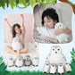 Hollowfly 5 Pcs Snowy Owls Plush Toy Gift Set 12.6 Mom Owls with 4 Cute Babies Stuffed Animal in Zippered Back Nurturing Plushes
