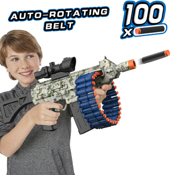 Electric Automatic Toy, Jakmean Toy Blaster With 30 Dart Clips And 100 Foam Darts, Outdoor Shooting Games Toys For 6-12 Year Old Boys & Girls Adults, Gifts For Birthday Xmas, Green