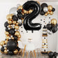 Large Black Number 2 Balloons, 40 Inch Foil Balloons, Giant Number Balloons For Women/Men Birthday Party Anniversary Celebration