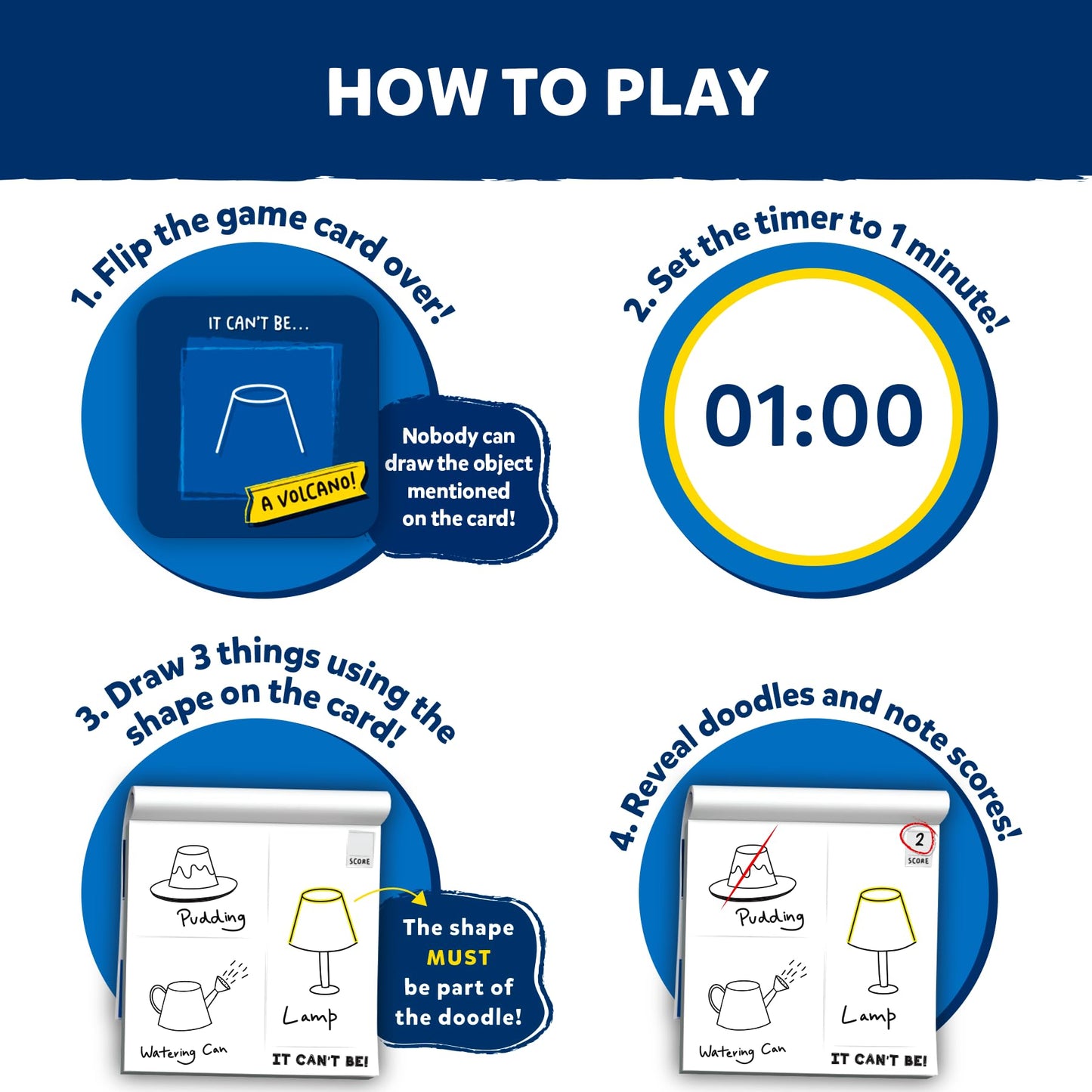 Skillmatics Card & Board Game - It Cant Be, Race to Doodle, Hilarious Drawing Game, Fast-paced Christmas Fun for Families, Part