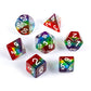 Rainbow DND Dice Set, DNDND Transparent Rainbow Polyhedral Die with Free Organza Bag for D&D Dungeons and Dragons RPGs Role Play