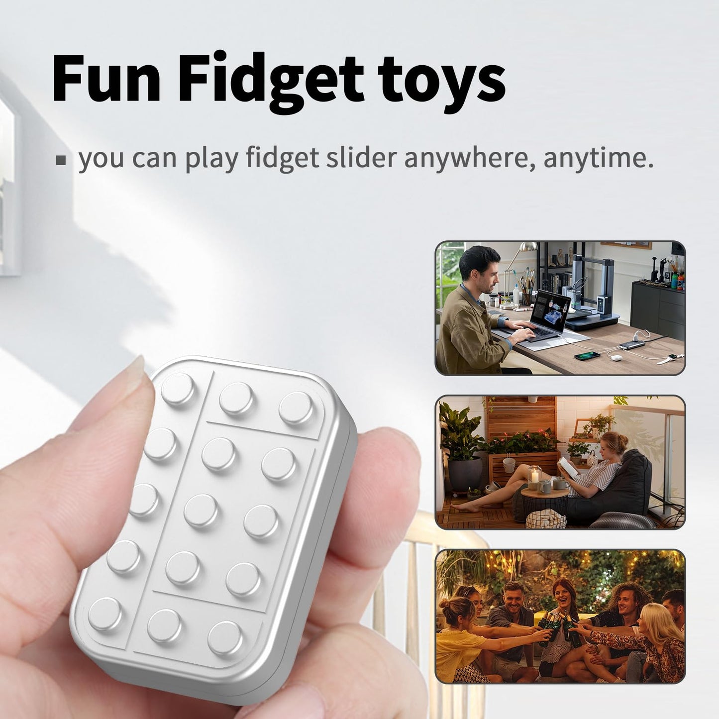 Fidget Toys Adults Metal Fidget Slider Magnetic Edc Haptic Fidget Toys For Adults