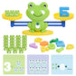 Bakam Frog Balance Scale Toy, Number Counting Blocks Games, Montessori Math Games For Kids 5-7, Preschool Kindergarten Learning 