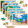 Wooden Puzzles For Kids Ages 4-6, 6 Packs 30 Pcs Jigsaw Puzzles For Kids Ages 3-5 | 4-8, Wooden Puzzles For Toddler Children Lea