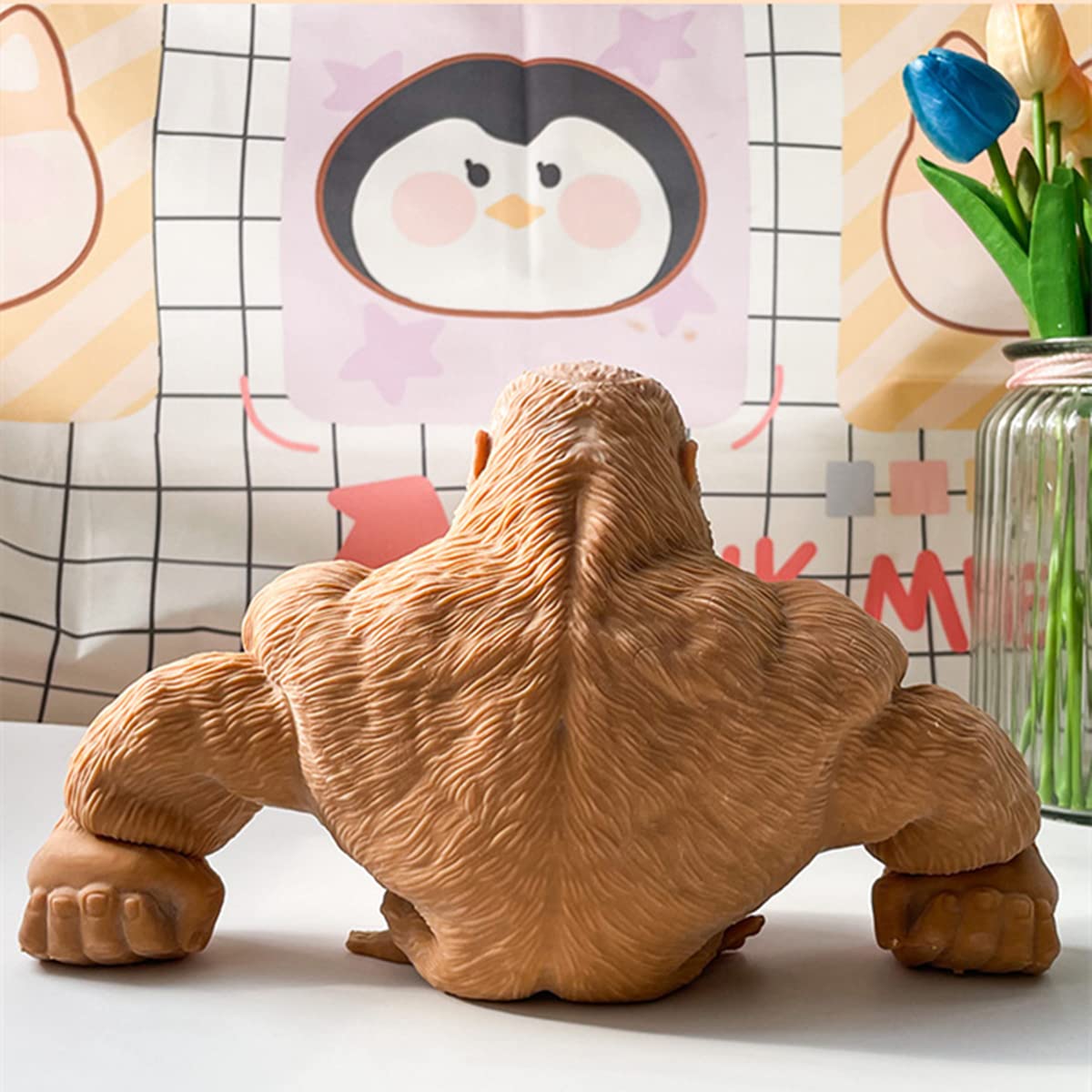 Gorilla Glue-Sand Filled Rubber Soft Decompression Doll, Animal High-Elastic Stretchable, Squishy Monkey, Decompression Toy For