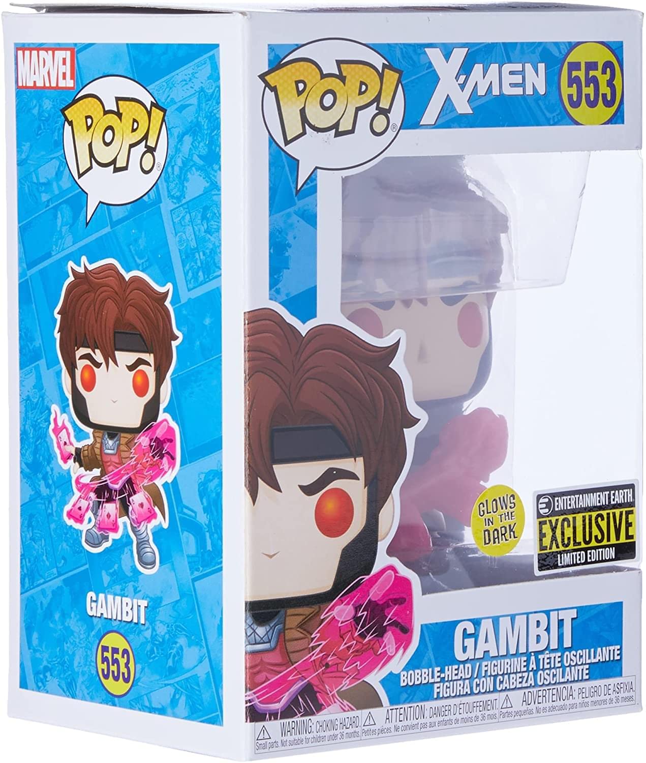 X-Men Gambit Glow-In-The Dark Pop! Vinyl Figure - Ee Exclusive