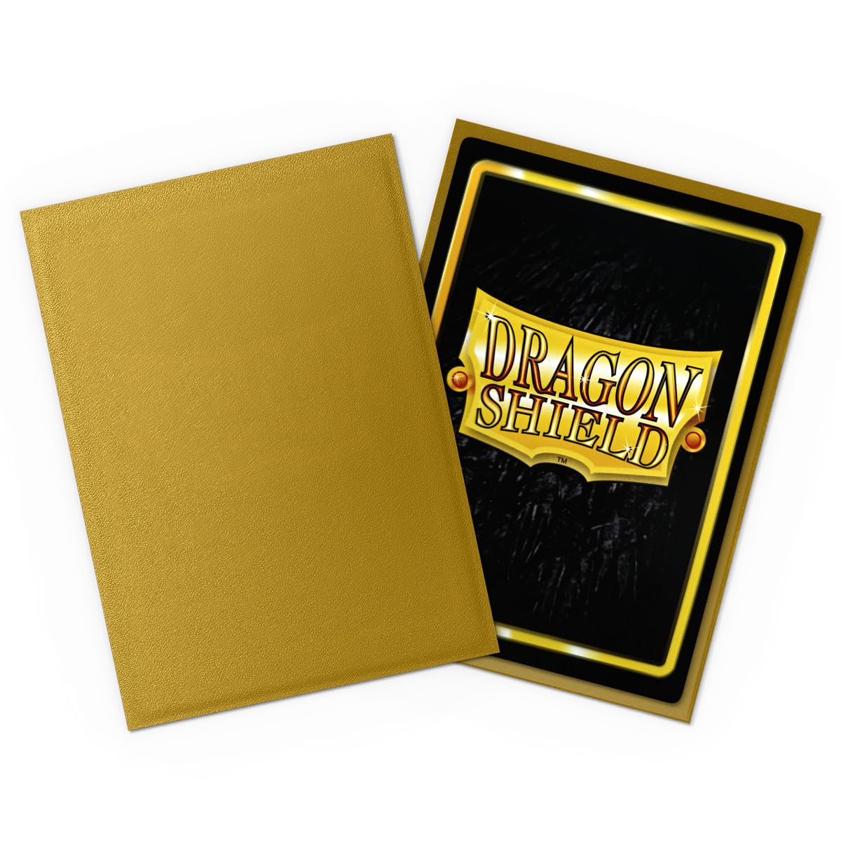 Dragon Shield | Standard Size Card Matte Sleeves | 100 CT - Smooth & Tough enhanced TCG Sleeves | Compatible with Pokemon  Flesh & Blood  One Piece & Magic The Gathering | Gold - Matte