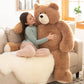 Vermont Teddy Bear Giant 4 FT Plush Toy - Soft Brown Stuffed Animal for Kids & Adults, Perfect Valentine's Day Gift