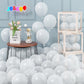 Jobkoo Pearl White Balloons 5 Inch, 60Pcs Small White Pearl Balloon Bright Clear White Latex Balloons For Arch 5'' Mini White He