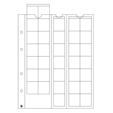 Lighthouse Coin Sheets Optima, For 35 Coins Up To 27 Mm , Clear