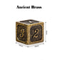 DNDND 6 Sided Dice Set , 6 Pieces Ancient Brass D6 Metallic Dice with Free Black Velvet Bag for D&D DND Pathfinder Shadowrun or