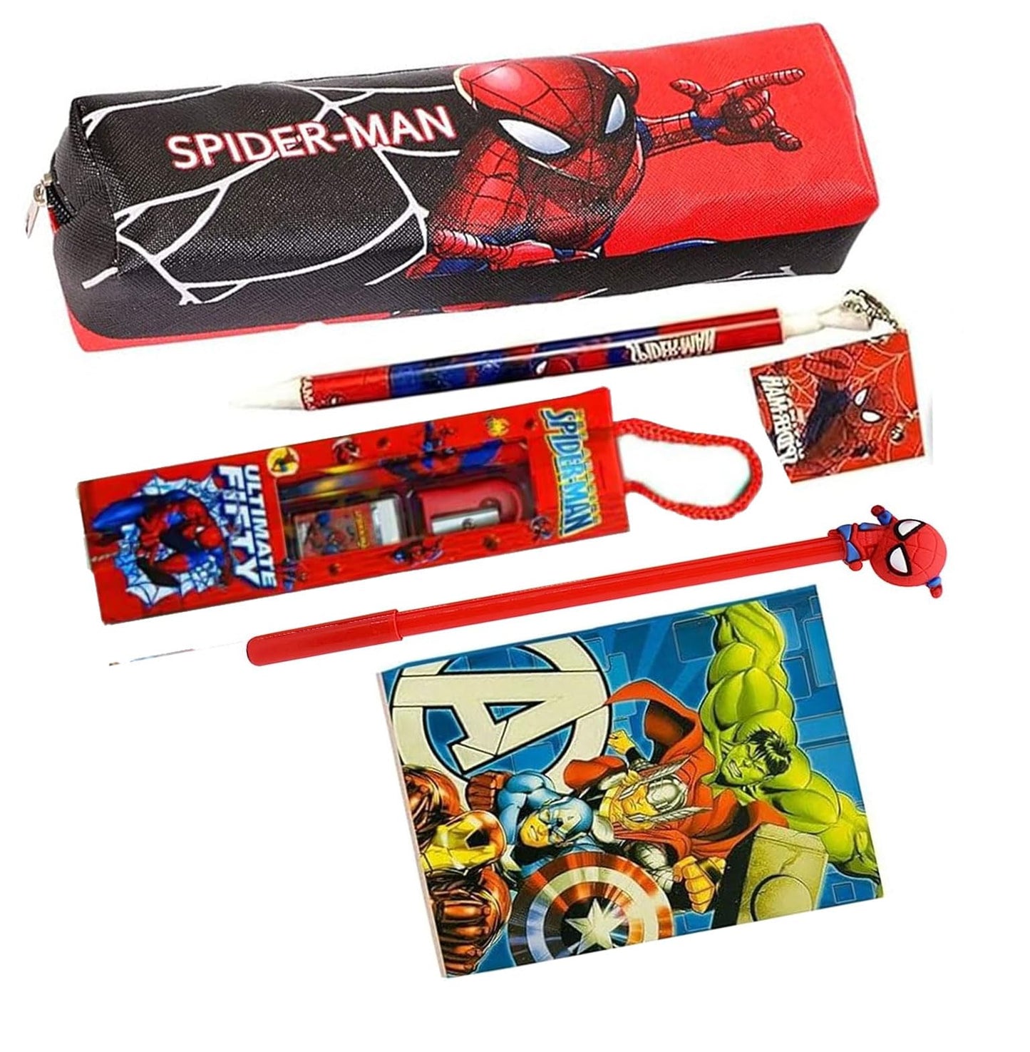 Kobbet Superhero Stationery Gift Set For Kids Cartoon Pencil Pouch Pencil Case For Girls Cute Collection Pencil Pouch With Pen, 