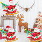 Hadckja Santa Claus Balloons Christmas Balloons Sleigh Santa Claus Foil Balloons For Christmas-Themed Party Birthday Party Suppl