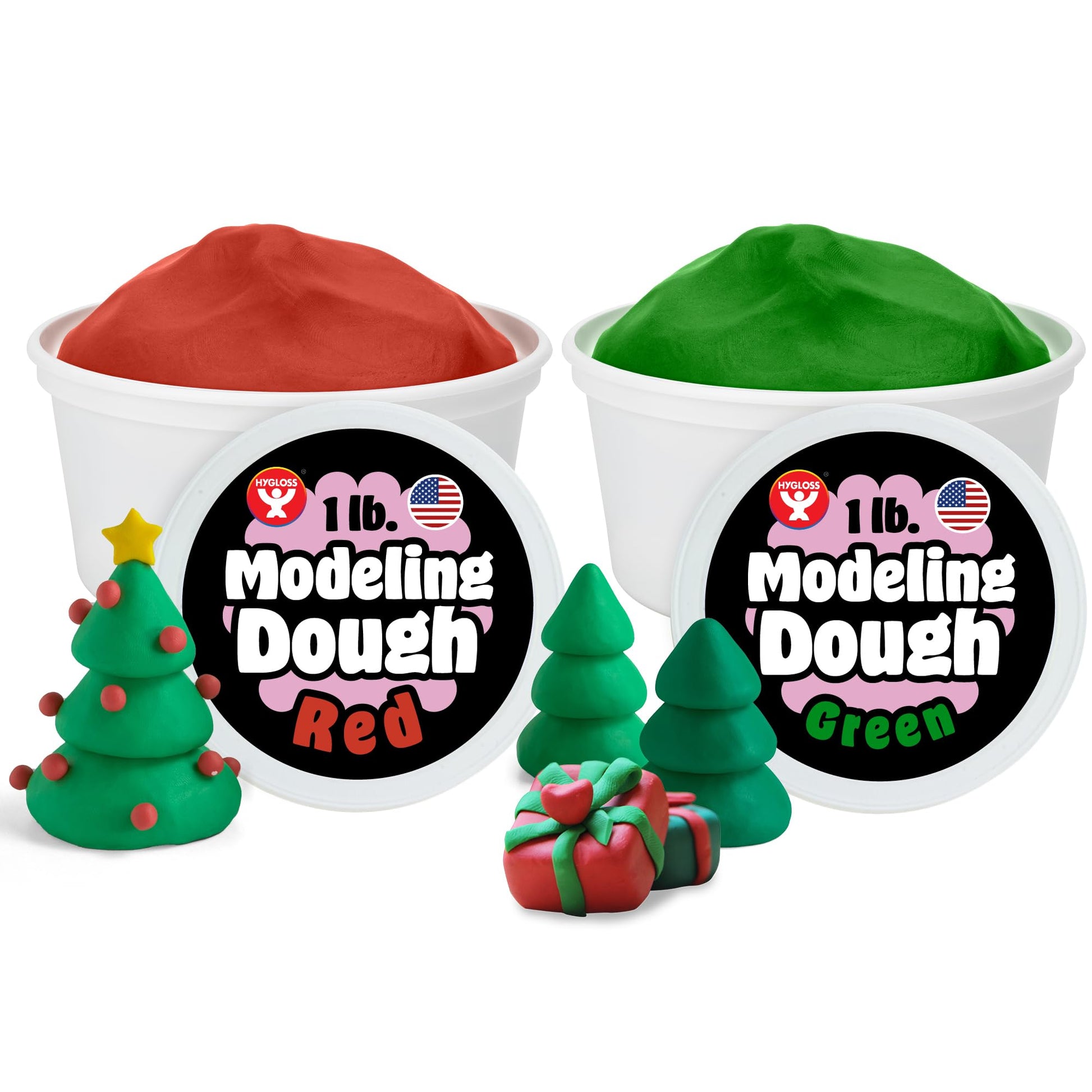 Hygloss Play Modeling Dough for Kids - Safe & Non-Toxic Sensory Dough for Arts and Crafts - 1 lb Tub - Play Clay for Toddler Act