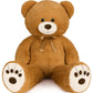 Muiteiur 49 Inch Giant Teddy Bear Stuffed Animal, Big Bear Plush With Big Footprint, Great Gift For Party Decorations (Brown)