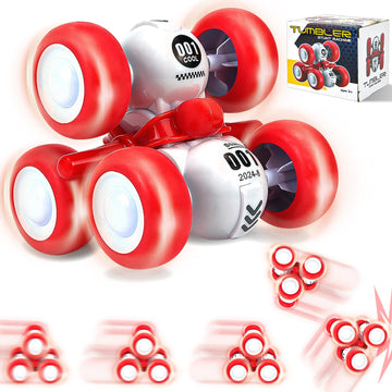 Cddzsw 6 Rounds Inertia 360 Rotating Stunt Car Toys 3-6 Year Old Kids Pull Back Truck For Toddler Boys For Ages 3 4 5 6,Push And