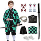 VZQI Halloween Cosplay Costumes Kamado Kids Girls Anime Kimono Hallowee Cloak with Retractable decorative replica blade XL
