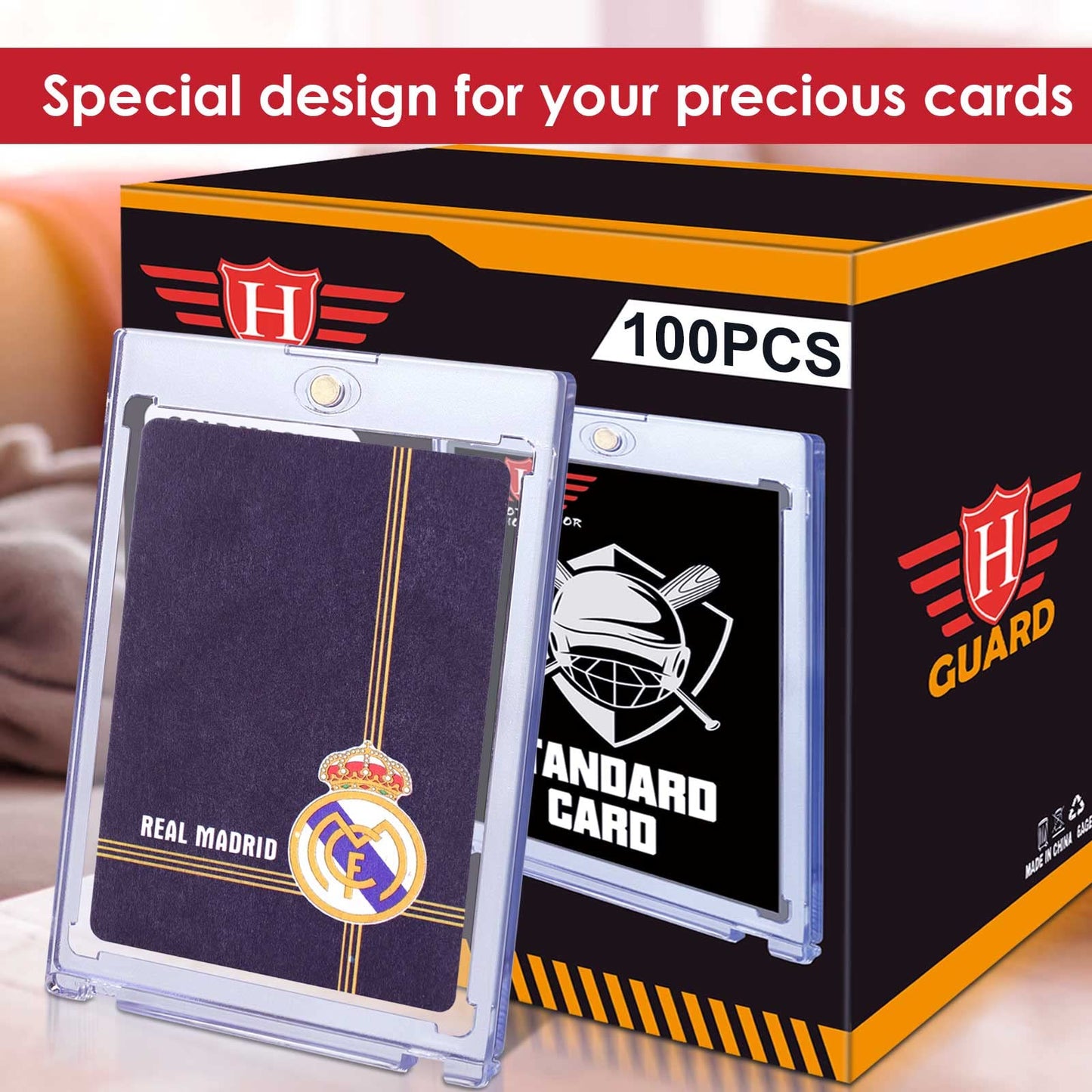 100Ct Magnetic Card Holders For Trading Cards, 35Pt Baseball Card Display Case Fit For Sports Cards, Mtg Cards, Standard Cards