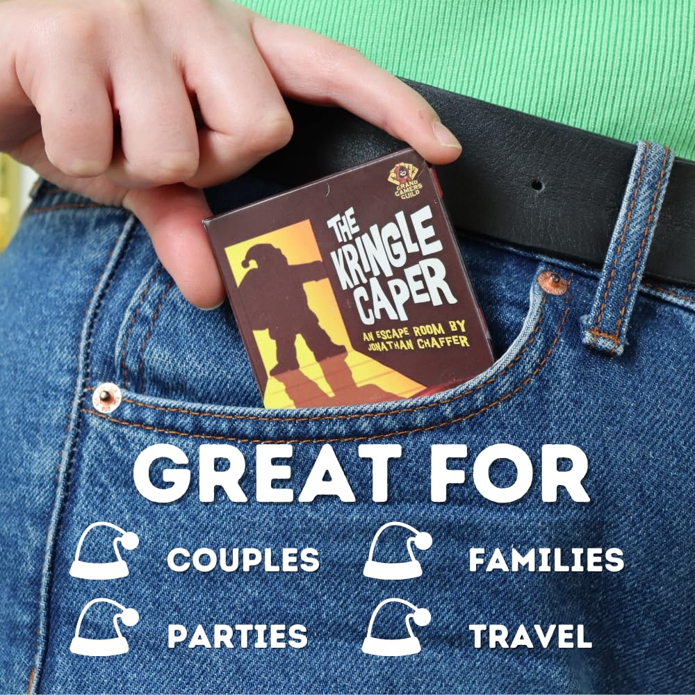 Big Potato Escape Room In Your Pocket | Kringle Caper: An Easy Strategy Game For Winter. Mini Escape Rooms For Birthdays, Holidays, Couples, Families.