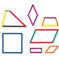 LEARNING ADVANTAGE GeoStix Basic Set - 80 Plastic Construction Sticks, 24 Activity Cards, 2 Protractors - Geometry Teaching Tools