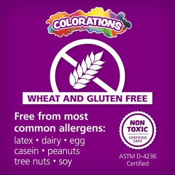 Colorations Wheat & Gluten Free Classic Dough - 8 Colors (2Oz Each) | Non-Toxic, Play Dough, Bulk Set, Sensory Kit, Party Favors, Classroom Pack