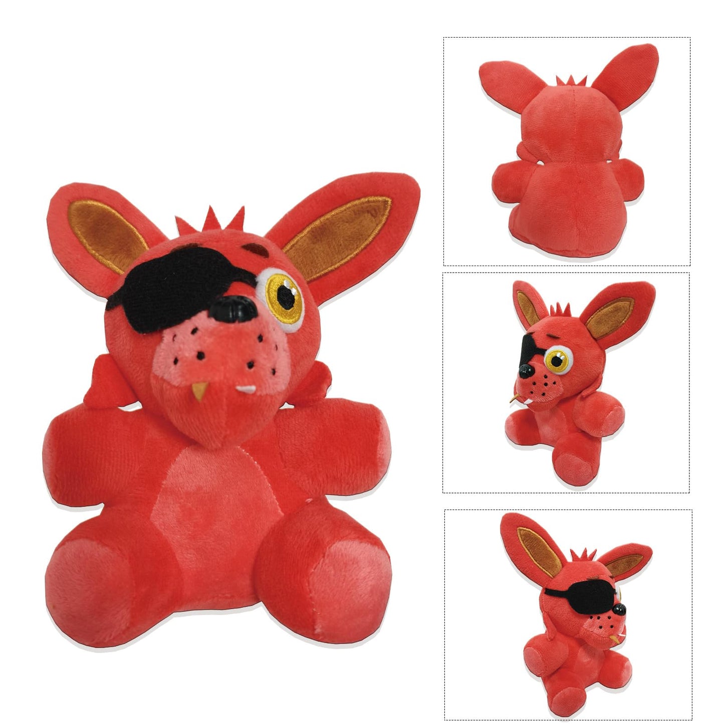 Tzmapu Fazbear Plush Foxy Plush Withered Purple Bunny Plush Stuffed Animal Plush Figure Toys Gift For Kids,Security Breach Plush