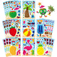 24 Sheets Summer Make A Face Sticker Hawaii Tropical Pool Beach Stickers For Kids, Make Your Own Watermelon Pineapple Flamingo S