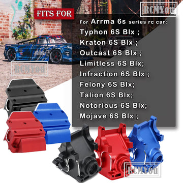 RCMYou Gearbox Case Upgrades Part for 1/8 1/7 Arrma 6S BLX Typhon Kraton Outcast Mojave Notorious Infraction Felony Talion Limit