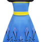Sukyfecde Princess Costume For Toddler Girls Halloween Dress Up Birthday Outfits Pretend Play Dresses Size 7-8 Blue