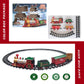 PUSITI Classic Christmas Train Set with Lights and Sounds Railway Tracks Sets Battery Operated Train Toy Models with 11.5 Ft Tra