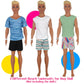Ztweden 42Pcs Doll Clothes And Swimming Accessories For 12 Inch Boy And Girl Dolls Includes Bikini Swim Suit Swim Trunks Skatebo